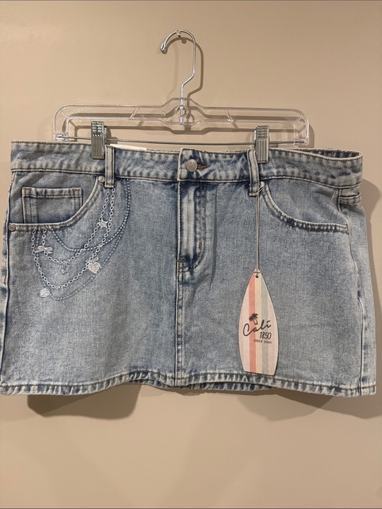 Cali1850 Dresses & Skirts - Cali 1850 Light Blue Denim Mini Skirt